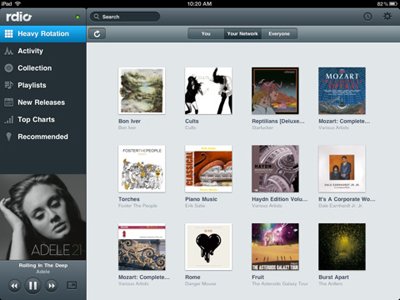 Rdio App For iPad Awaits Approval